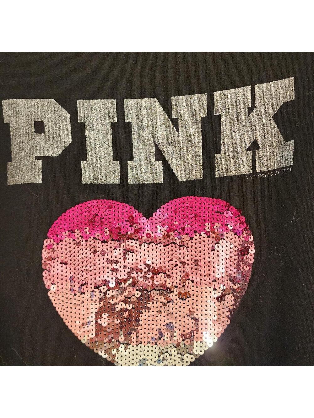 Y2K Gorgeous sweatshirt PINK with heart in sequins - Picture 7 of 7